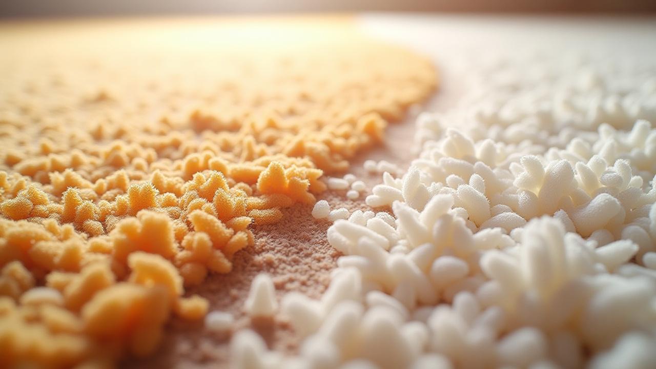 Before and after comparison of a stained carpet and a professionally cleaned, fresh carpet