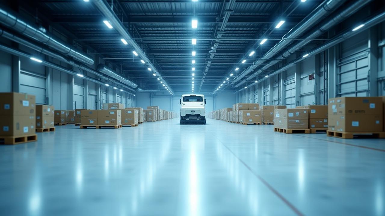 Large, clean, and organized warehouse interior after professional cleaning