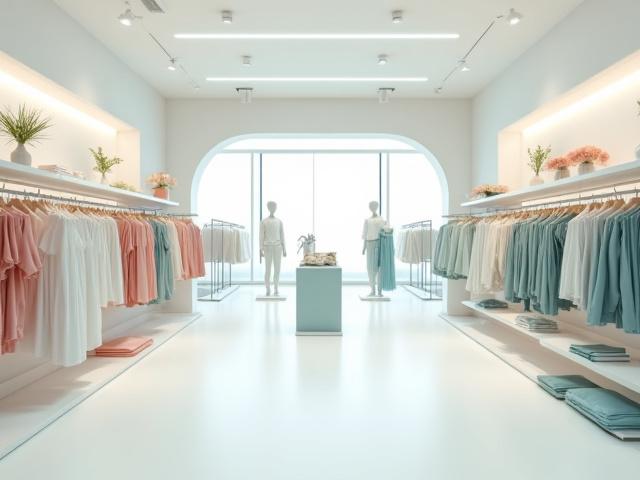 Pristine retail store with shining floors and spotless displays